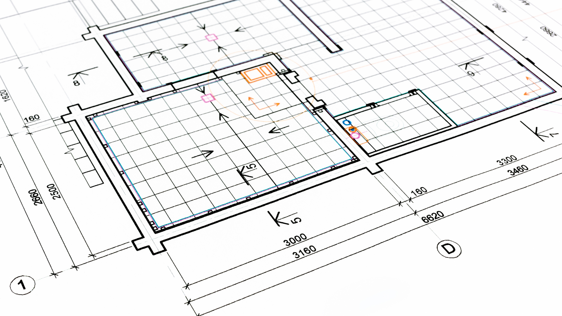 Architectural floor plan drawing with dimensions for a house extension design